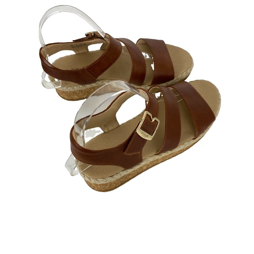 Dr. Scholl's Brown Espadrille Wedge Sandals Women's Size 8.5 Ankle Strap Comfort - Picture 4 of 10